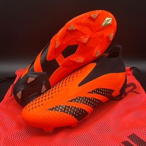 Adidas Predator Accuracy+ FG Men's Orange Black Soccer Cleats GW4560 Size 10.5